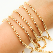 420GF. 14k Gold Filled Smooth Box Chain